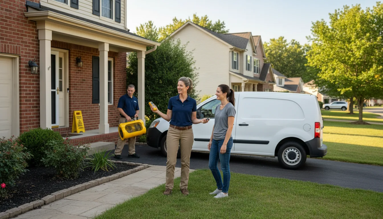Residential water damage restoration in Charlestown, MD